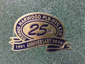 Harwood 25th anniversary emblem, 1991–2016